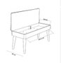Hanah Home Vina 1053 - Conjunto de comedor extensible de 4 piezas, Nogal y Antracita